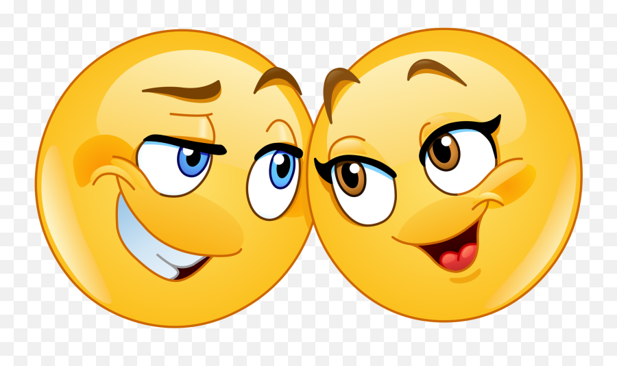 Flirting Emoji Decal - Loving Emoji,Emoji Couple