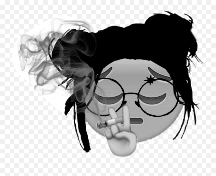 Collection Of Free Emo Drawing Smoking - Mask Depression Emoji,Emo Emoji