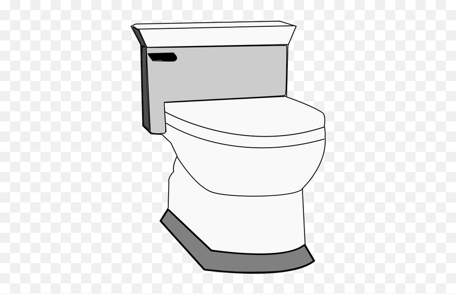 Vector Drawing Of Toilet With Flusher - Clip Art Toilet Png Emoji,Shower Toilet Emoji