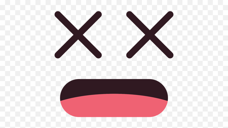 Simple X Eyes Emoticon Face - Cara Con X En Los Ojos Emoji,Eyes Emoji Png