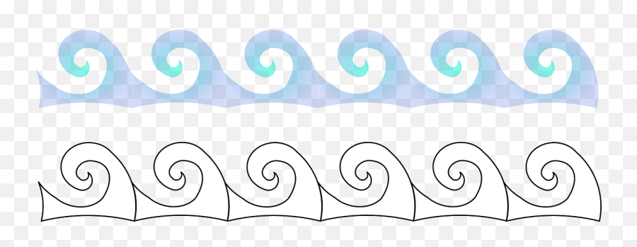 Waves Surf Beach Sea Water - Waves Outline Clipart Emoji,Emoticon Japanese