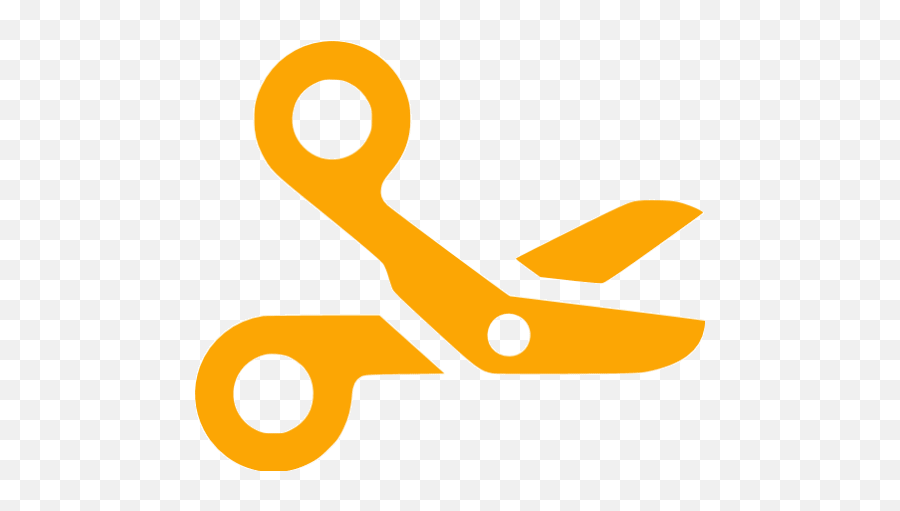 Orange Scissors Icon - Transparent Bg Scissors Icon Orange Emoji,Scissors Emoticon