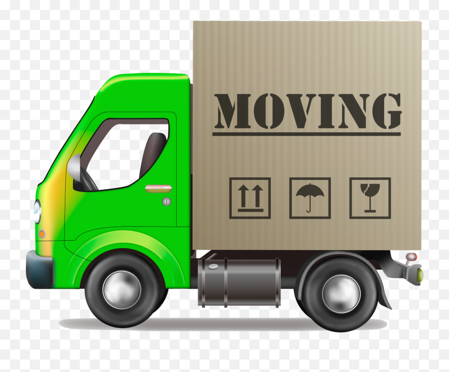 Semi Drawing Cartoon Transparent Png - Moving Truck Clipart Png Emoji,Moving Truck Emoji