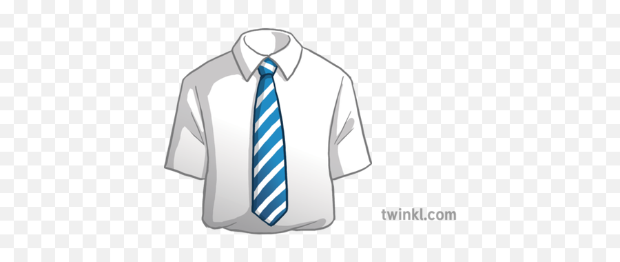 School Uniform Shirt And Tie Emoji Twinkl Newsroom Ks2 - Uniform Black And White,Tie Emoji