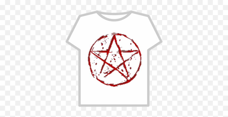 Thinly Outlined Bloody Pentagram - Pentagram Tattoo On Lower Back Emoji,Pentagram Emoji