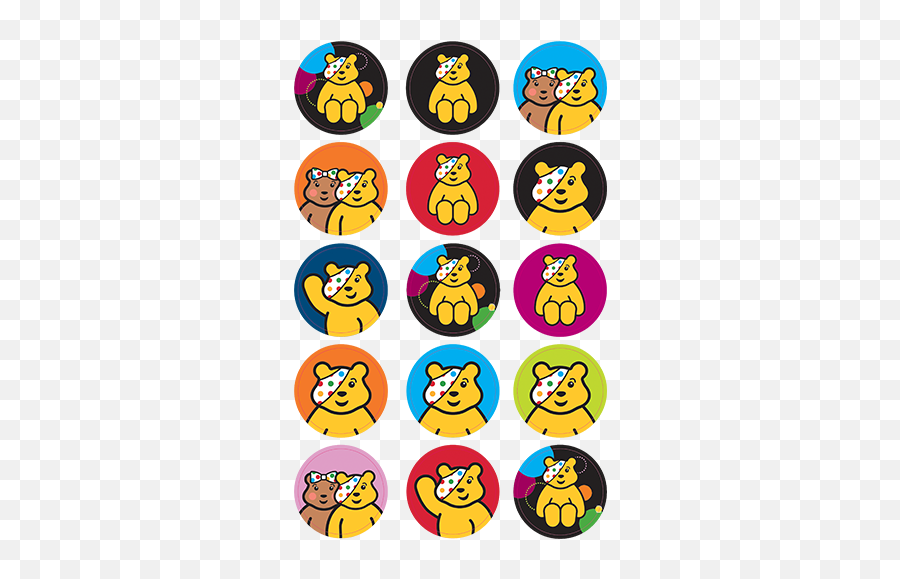 Pudsey 15x 2u2033 Or 30x 15u2033 Cupcakes - Pudsey Bear Children In Need Emoji,Emoji Cupcake Cake