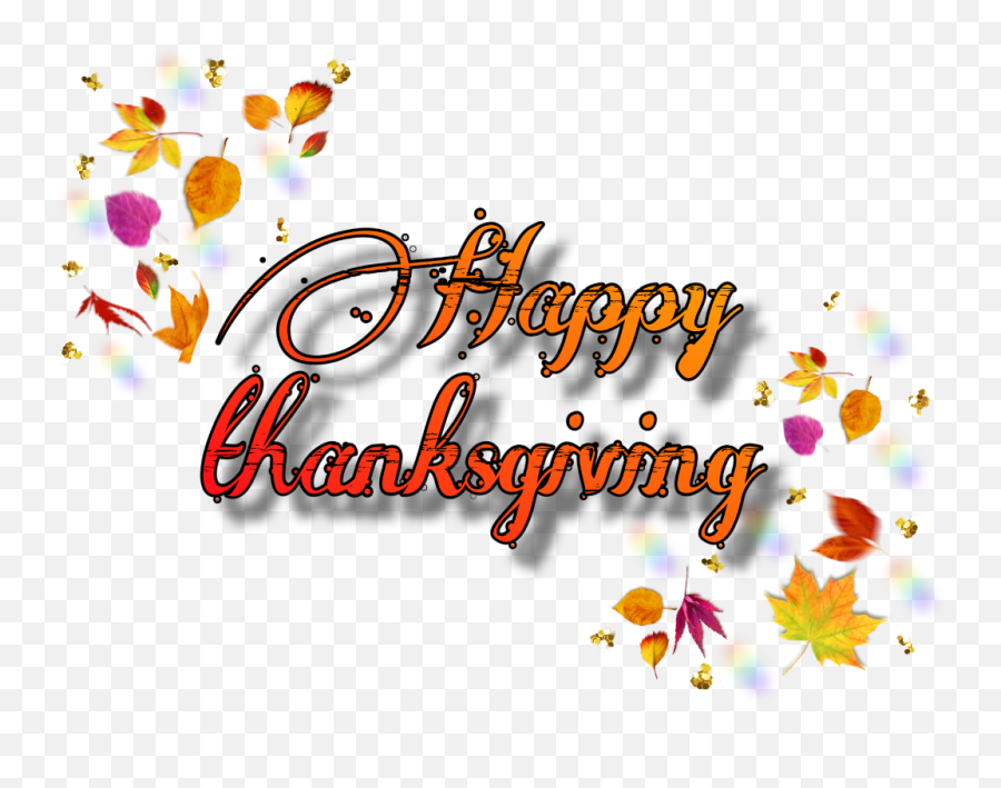 Art Edit Happy Thanksgiving Leaf Autumn - Calligraphy Emoji,Happy Thanksgiving Emoji