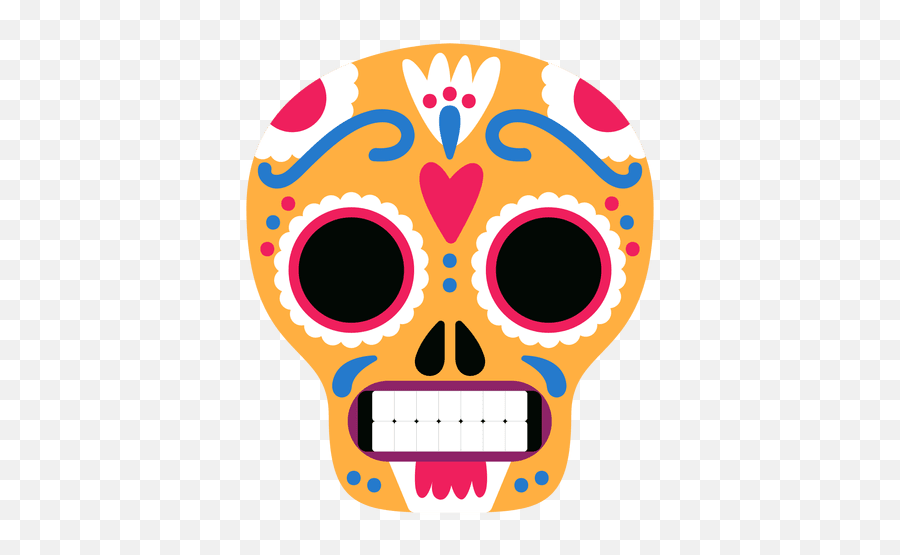 Download Vector - Yellow Skulls Mexico Vectorpicker Topeng Mexico Png Emoji,Mexico Emoticon