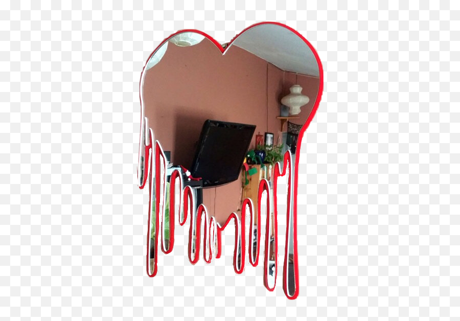 Heart Heartshaped Melting Heart Melted - Bleeding Red Heart Mirror Emoji,Melting Heart Emoji