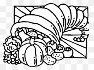 Cornucopia Clipart Bountiful - Thanksgiving Coloring Pages Thanksgiving Coloring Pages For Kids Emoji,Cornucopia Emoji