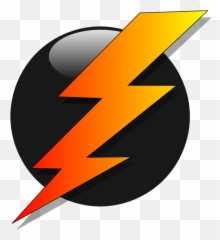 Lightning Bolt Exclamation Point - Blue And Yellow Emoji