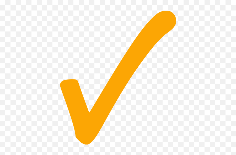 Orange Check Mark 7 Icon - Yellow Check Icon Transparent Emoji,Check Emoticon