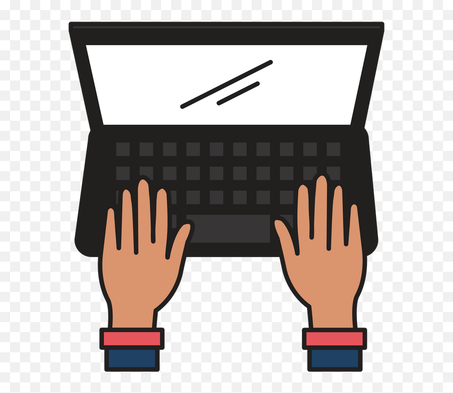 Hd Png Download - Typing Hand Illustration Png Emoji,Laptop Emoji Png