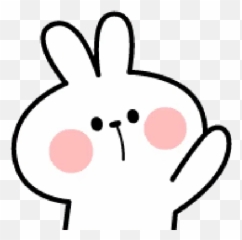Rabbit Smile Emoji WhatsApp Stickers - Cloud Cartoon