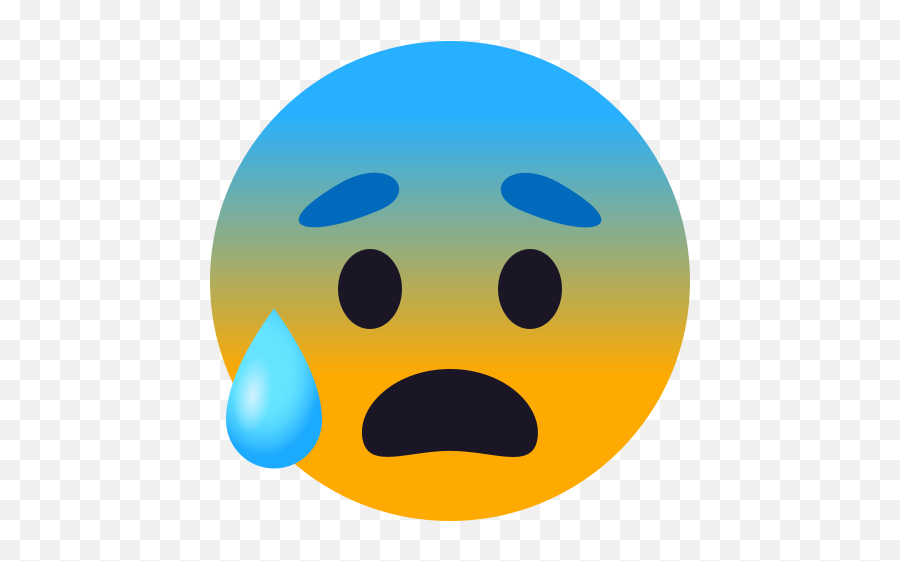 Emoji Anxious Face Crying Face To Copy Paste Wprock - Emoji Ansioso,Sweat Emoji