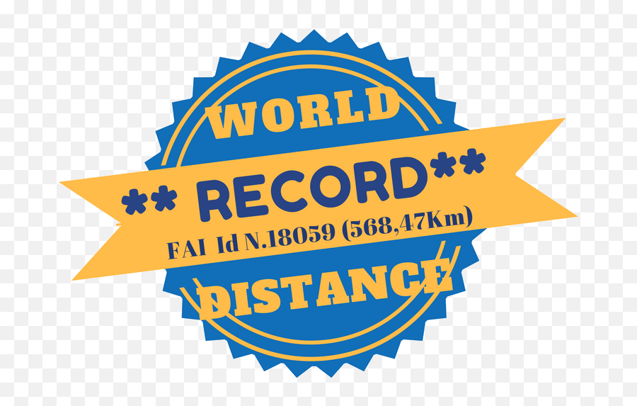 Airfer Won The Distance World Record In Tandem Flight - Vertical Emoji,Record Emoji