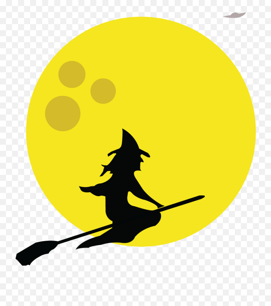 Spooky Emojis - Witch On A Broomstick Png,Spooky Emojis