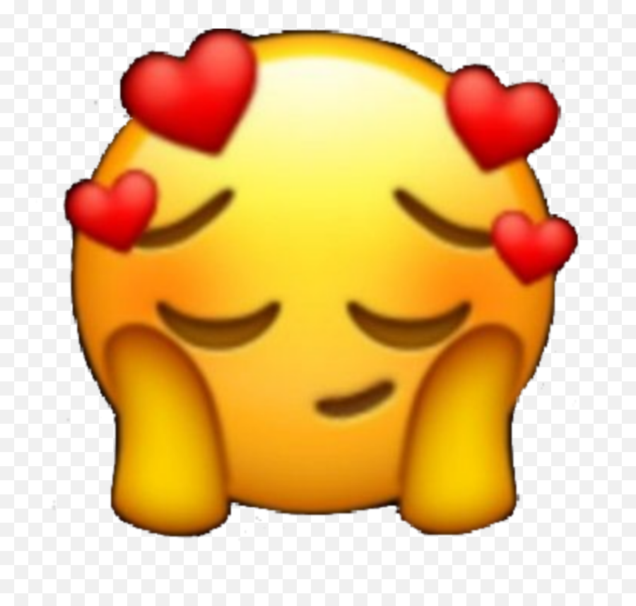 Emoji Iphone Iphoneemoji Heart Sticker By Peaches - Sad Emoji With Hearts,Peaches Emoji