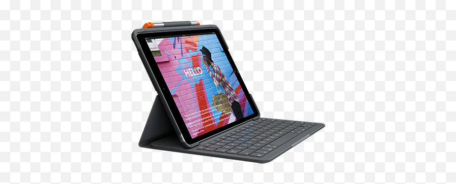 Capa De Teclado Logitech Slim Folio Ipad Para Ipad E Ipad Air - Ipad Keyboard Case Emoji,Teclado Con Emoticonos