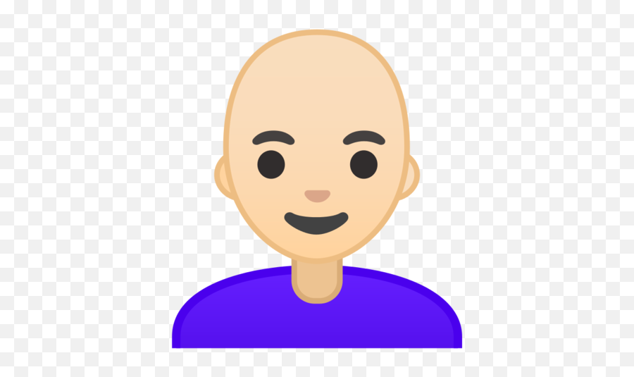 Light Skin Tone Bald Emoji - Emoji Blonde,Bald Emoji