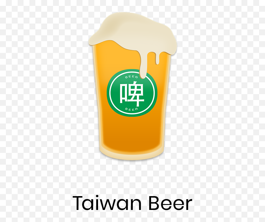 Taiwan Emoji Project - Pint Glass,Milk Emoji