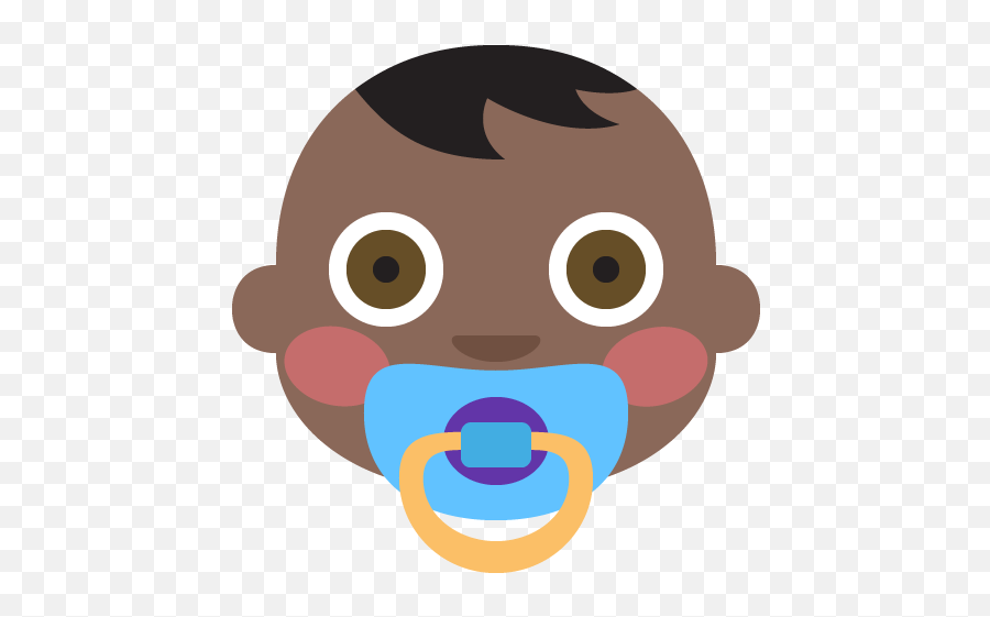 Baby Dark Skin Tone Emoji Emoticon - Emoji,Baby Emoticon