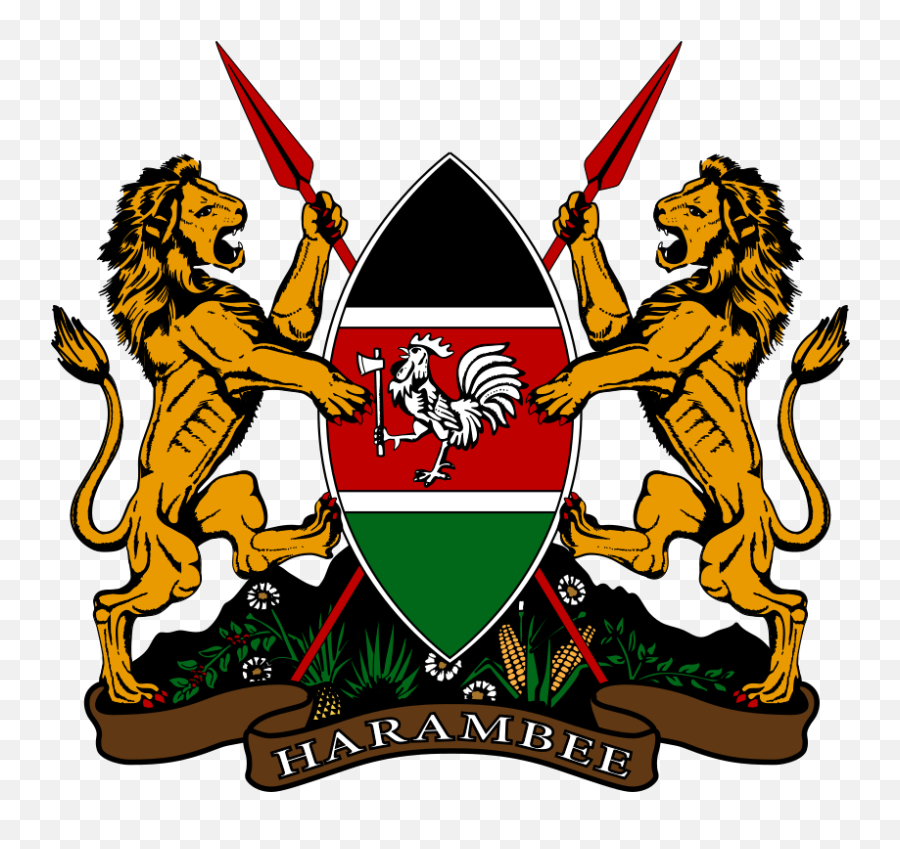Coat Of Arms Of Kenya - Kenya Coat Of Arms Logo Png Emoji,Joint Emoji Copy And Paste