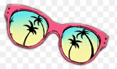 Beach Summer Sunglasses Photo Selfie Sticker Snapch - Reflection Emoji