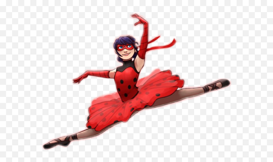 Ballerina Miraculous Ladybug Dance Jump - Girl Emoji,Dancer Emoji Costume