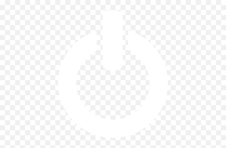 White Clarity Shutdown Icon - Turn Off Icon White Png Emoji,Paper Knife Emoji