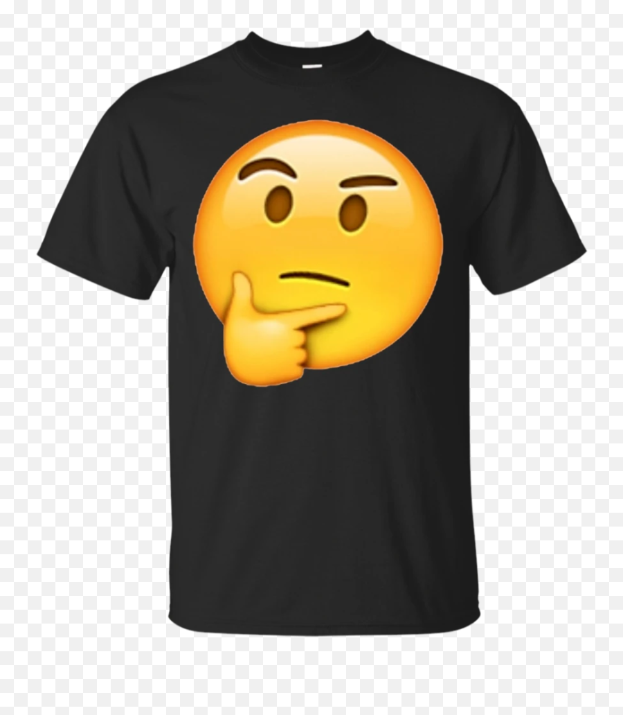 Skeptical Thinking Eyebrow Raised Emoji Tee Shirt U2013 Newmeup - While My Guitar Gently Weeps T Shirt,Thinking Emoticon