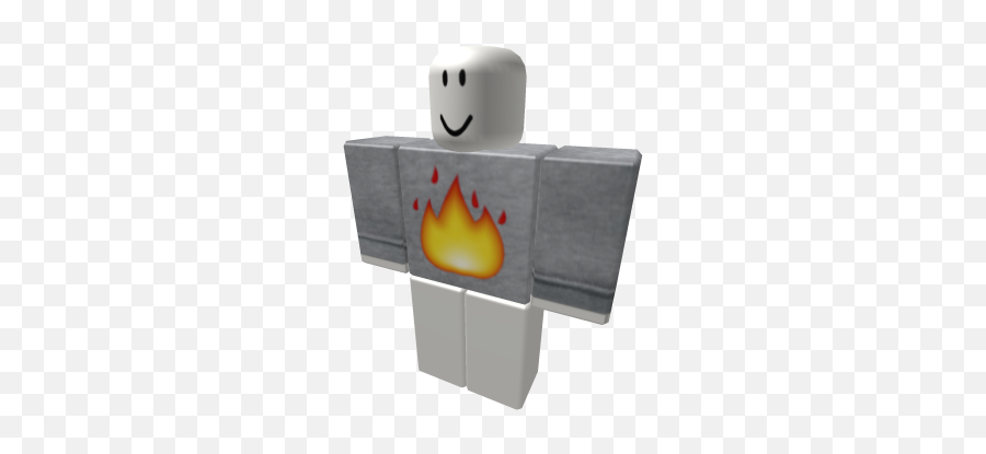 Fire Emoji Grey Sweater - Roblox Roblox Oof Hoodie,Flame Emoji Png