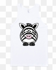 Happy Smiley Fine Jersey Tank Top Unisex By Iteecom - Animals Cartoon Zebra Emoji,Zebra Emoji