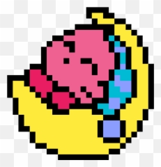 Pixilart - Sleeping Kirby uploaded KirbyLuvr143 Pixel Art Emoji