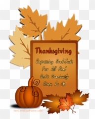 Happy Thanksgiving Heading Clipart - Fall Art Emoji