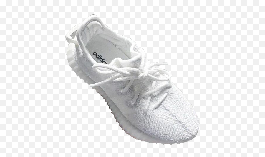 White Yeezy Adidas Sneakers Shoes - Yeezy 350 V2 Triple White Emoji,Yeezy Emoji