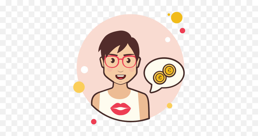 Girl And Coins Icon - Free Download Png And Vector Question Mark Boy Icon Emoji,Coins Emoji