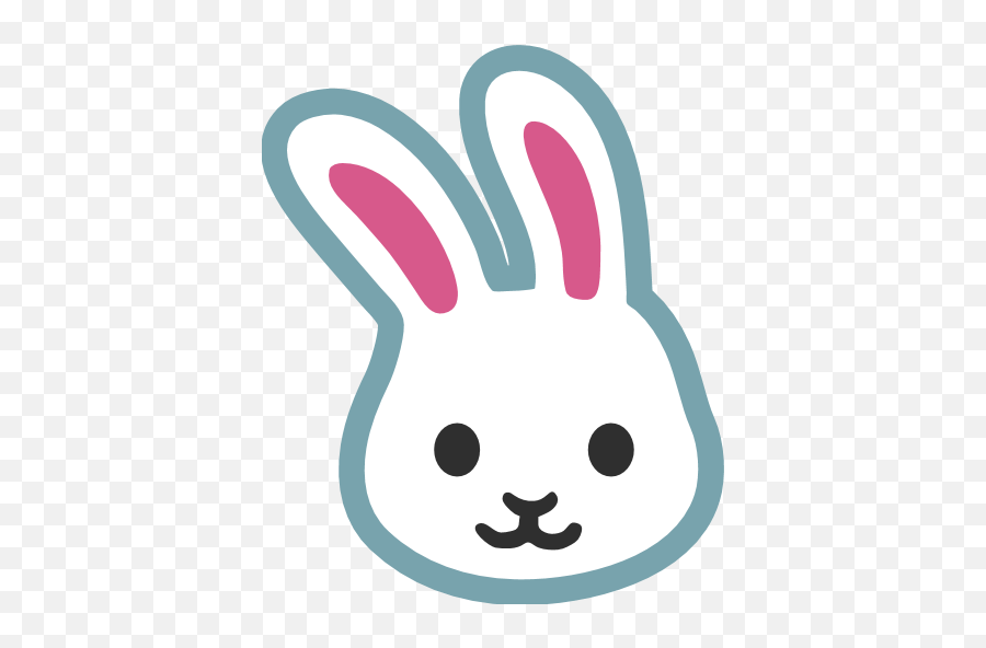 Emoticon Rabbit Emoji Nose For Easter - Transparent Bunny Emoji Png,Bunny Emoji Transparent