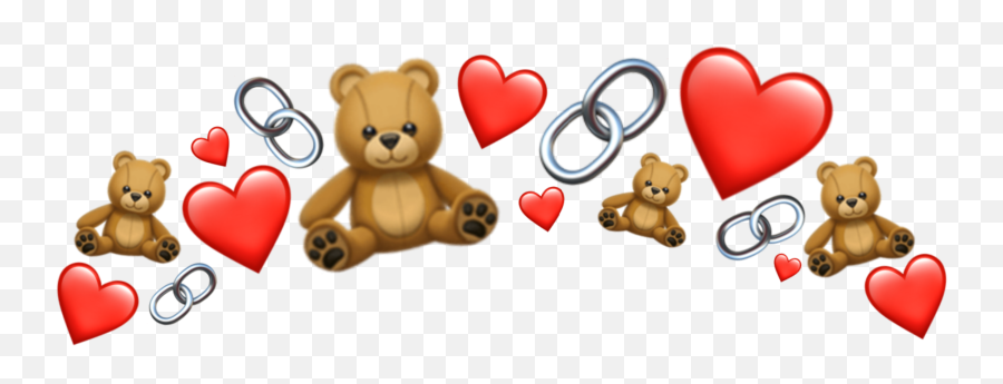 Hearts Bear Emoji Iphone Sticker - Soft,Teddy Bear Emoji