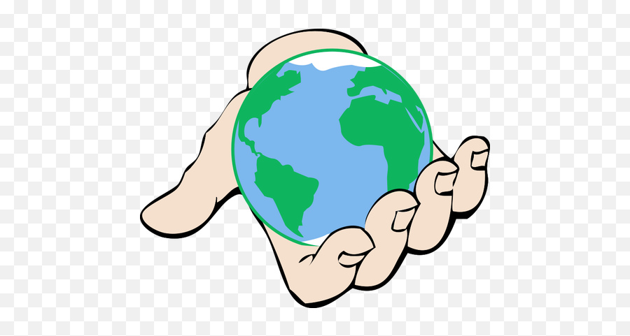 Kleine Welt In Der Hand - World In Hand Cartoon Emoji,Palm Emoji