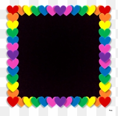 Multicolored hearts and transparent background Transparent - Decorative Emoji