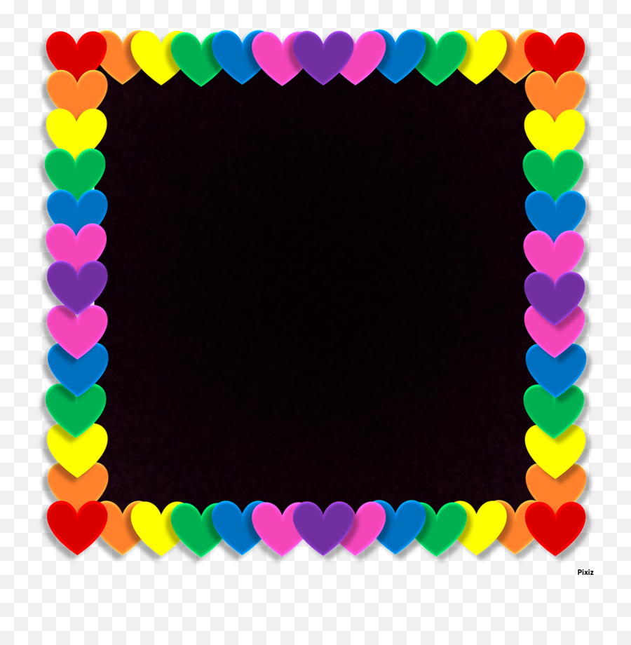 Multicolored Hearts And Transparent Background Transparent - Decorative Emoji,Shaka Emoji Iphone