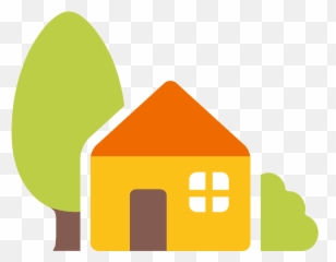 House With Garden Emoji Clipart - Emoticon