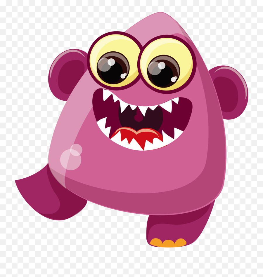 Image Transparent Cartoon Virus Purple Fangs - Monstre Violet Emoji,Fangs Emoji