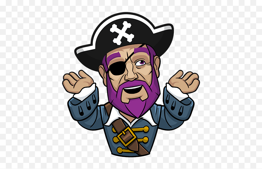 Messy The Pirate - Cartoon Emoji,Messy Emoji