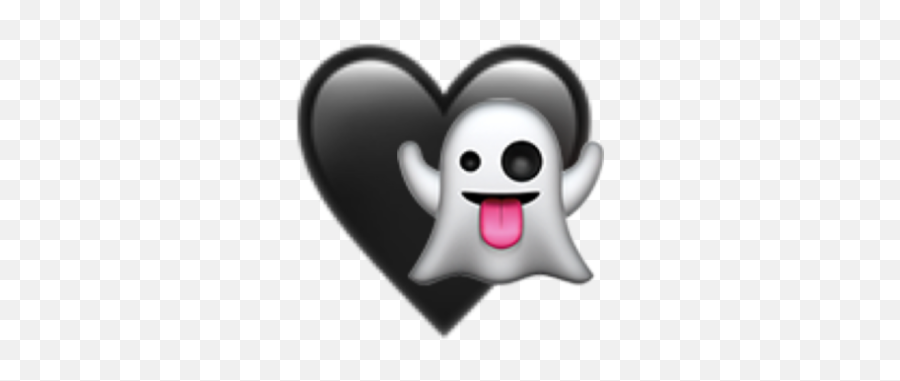 Hearts Black Ghost Blackheart Emoji Ram Freetoed - Illustration,Ram Emoji