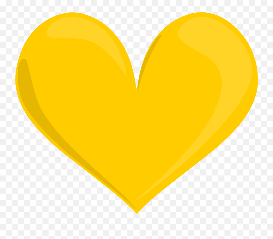 Transparent Background Yellow Heart Clipart - Yellow Heart No Background Emoji,Gold Heart Emoji