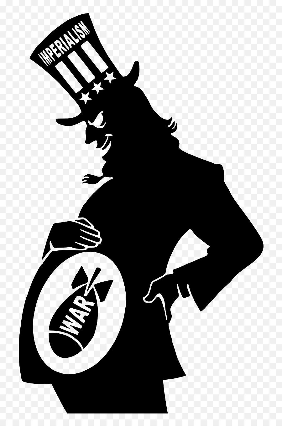 Usa War Uncle Sam Terror Silhouette - Imperialism Clipart Emoji,Las Vegas Sign Emoji