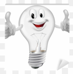 Lightbulb Man Wall Mural U2022 Pixers U2022 We Live To Change - Cartoon Light Bulb Emoji,Lightbulb Emoji