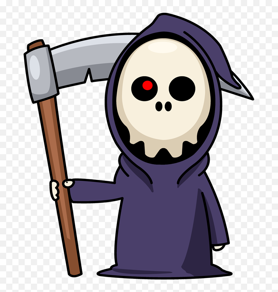 Free Grim Reaper Clipart - Grim Reaper Cute Cartoon Emoji,Grim Reaper Emoji